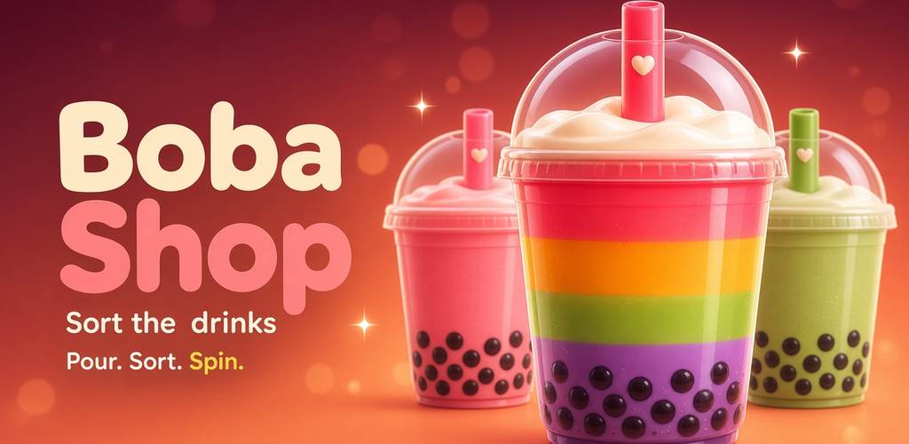 Boba Shop — Sort the drinks. Pour. Sort. Spin.